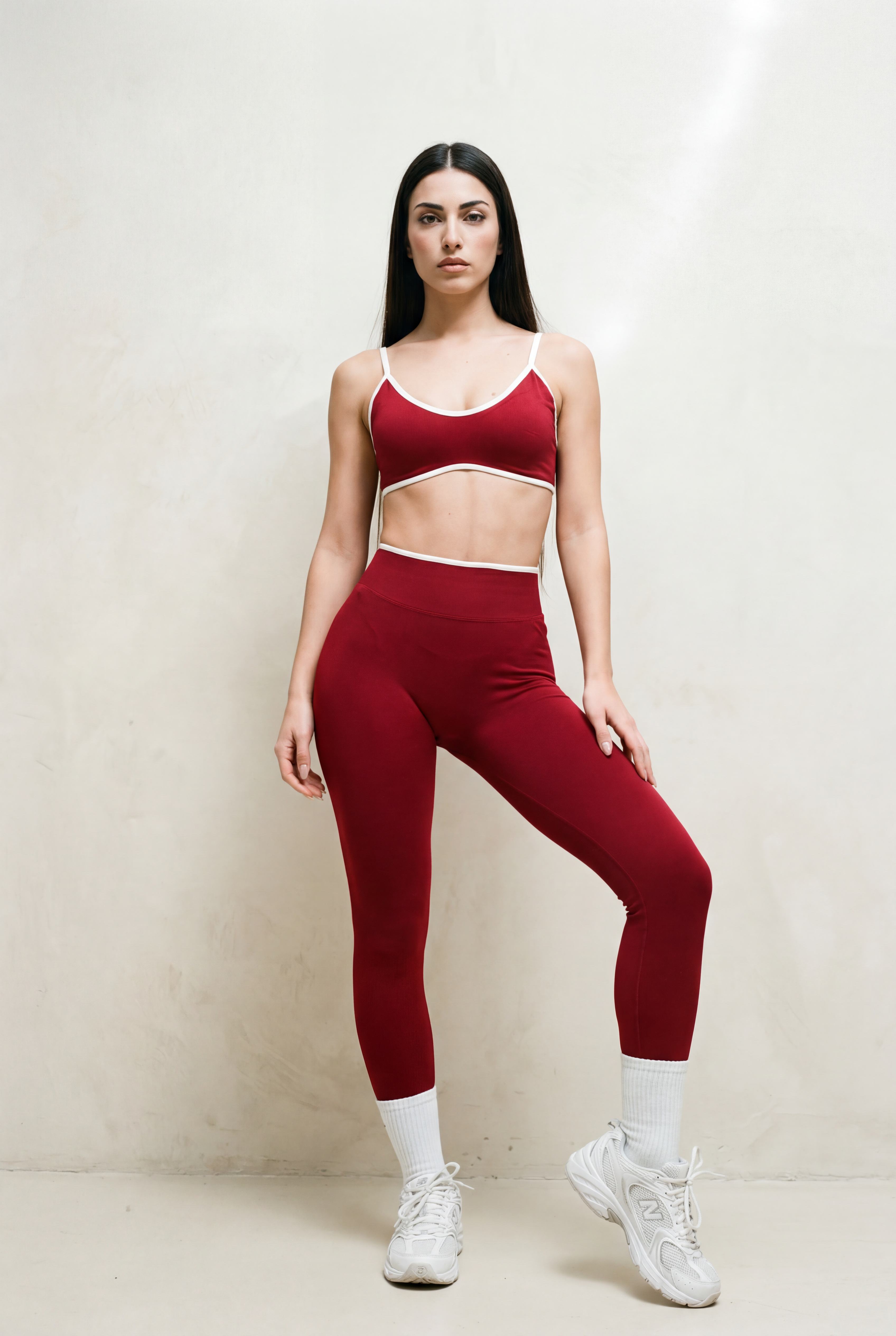 AYRAWER Dynamic Set Black with cherry design, stylish black clothing pieces arranged on a plain background.